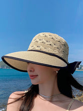 Belly-Hollow Bowknot Wide Side Sun-protection Hats&Caps