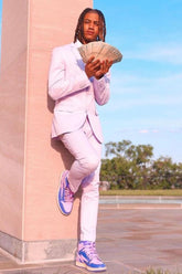 Pink Single Breasted Notched Lapel Men's Prom Suits