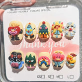 Hot SaleCute Christmas Tree 3D NailHandmade Artificial Gel Nail Press-On Nails