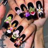 Hot SaleDevil's FlowerHandmade Artificial Gel Nail Press-On Nails