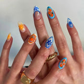 Blue and White Porcelain StyleCarefully designed pure handmade press-on gel nails