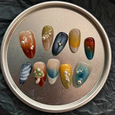 MushroomCarefully designed pure handmade press-on gel nails