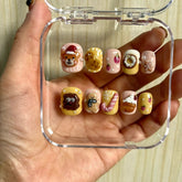 Hot SaleCute Little Bear Pink Christmas NailHandmade Artificial Gel Nail Press-On Nails