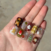 Painting 3D Christmas Gingerbread Man Nail CollectionCarefully designed pure handmade press-on gel nails