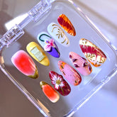 Hot SaleEncountering FlowersHandmade Artificial Gel Nail Press-On Nails