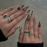 Hot SaleEmeraldHandmade Artificial Gel Nail Press-On Nails