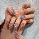 Hot SaleEnamel Butterfly NailsHandmade Artificial Gel Nail Press-On Nails