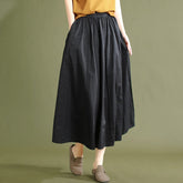 Summer Solid Casual Patchwork Cotton Skirt