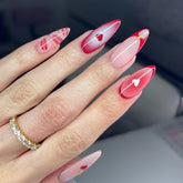 Love kissed GlowCarefully designed pure handmade press-on gel nails