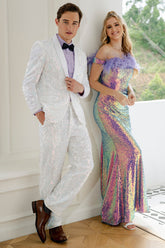 Men's Slim Fit 2 Piece Suit One Button Tuxedo