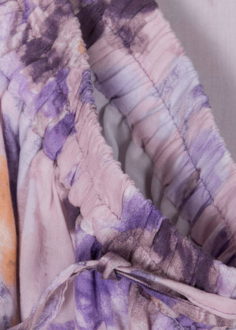Bohemian Purple Wrinkled Print Patchwork Cotton Skirts Summer Bohemian Purple Wrinkled Print Patchwork Cotton Skirts Summer