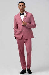 Coral 3 Pieces Black Notched Lapel Men's Prom Suits