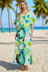 70's Floral Muumuu Maxi Dress