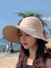 Women Summer Casual Bowknot Solid Large-Brim Hat