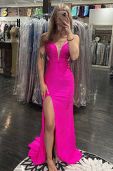 Beading Mermaid Prom Dress with Slit