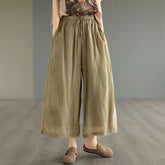 Women Summer Thin Linen Casual Wide Leg Pants