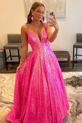 Glitter Sequins Long Prom Dress