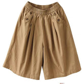 Women Loose Casual Summer Minimalist Cotton Shorts