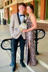 Trendy Light Khaki Shawl Lapel 3 Pieces Formal Prom Men's Suits