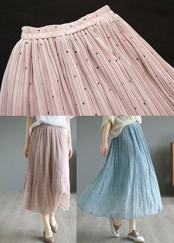 Blue Chiffon Pleated Skirts Oversized Exra Large Hem Summer Blue Chiffon Pleated Skirts Oversized Exra Large Hem Summer