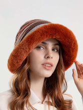 Women Winter Knitted Wool Liner Hat-Khaki-Orange