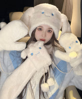 Winter New Hat Scarf Glove Three Piece Set Thickened And Warm