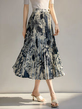 Pleated Printed A-Line Loose Skirts