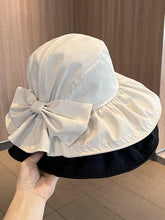 Sun-protection Bowknot Pleated Solid Color Fisherman Hat Sun Hat