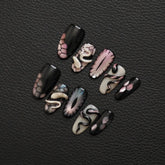 Hot SaleHalloween Black Snake NailHandmade Artificial Gel Nail Press-On Nails