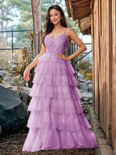 Embroidery Floral Sheer Ball Gown Prom Dress With Ruffle