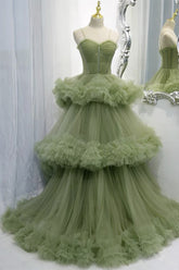 A-line Sweetheat Pleated Tulle Prom Dress