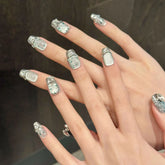 Manufacturer Short Cat-eye Nail, Handmade Acrylic Press on Nails