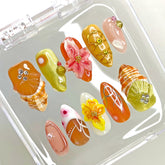 Hot SaleFlower ShellsHandmade Artificial Gel Nail Press-On Nails