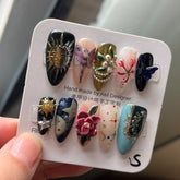 NewCharm Miss's Press On Nails 10 Pcs 3D Salon DesignCarefully designed pure handmade press-on gel nails