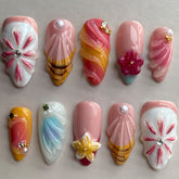 Pinky BlossomCarefully designed pure handmade press-on gel nails