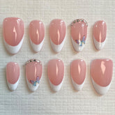Hot SaleFrench butterflyHandmade Artificial Gel Nail Press-On Nails