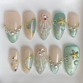 Bayside BlossomCarefully designed pure handmade press-on gel nails