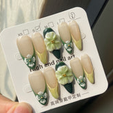 Hot SaleGreen 2024 New Press On nail DesignHandmade Artificial Gel Nail Press-On Nails