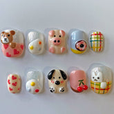 Hot SaleCute PuppyHandmade Artificial Gel Nail Press-On Nails