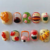 A Sumptuous DinnerCarefully designed pure handmade press-on gel nails