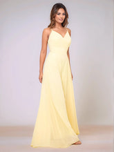 Spaghetti Strap Chiffon Hang Neck Bridesmaid Dress