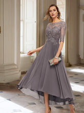A-Line/Princess Half Sleeves Mother of the Bride Dresses with Applique