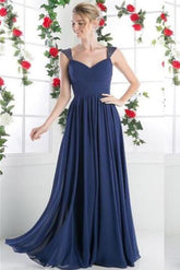 Chiffon Cheap A-line Long Prom Dresses, Bridesmaid Dresses, Evening Dresses