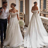 Bmbridal Off-the-Shoulder Wedding Dress With Appliques