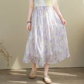 Women Summer Thin Loose Casual Floral Skirt