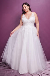 Long Plus Size Wedding Dress