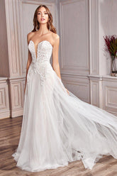 Strapless Long Bridal Gown