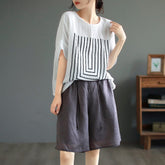 Summer Loose Casual Linen Double Layers Shorts