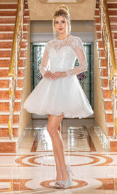 Sheer Embroidered Cocktail Dress