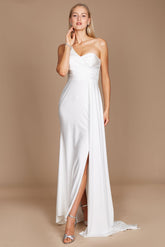 Long One Shoulder Wedding Dress
